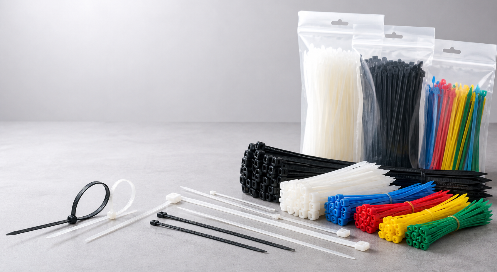 Assorted nylon cable ties